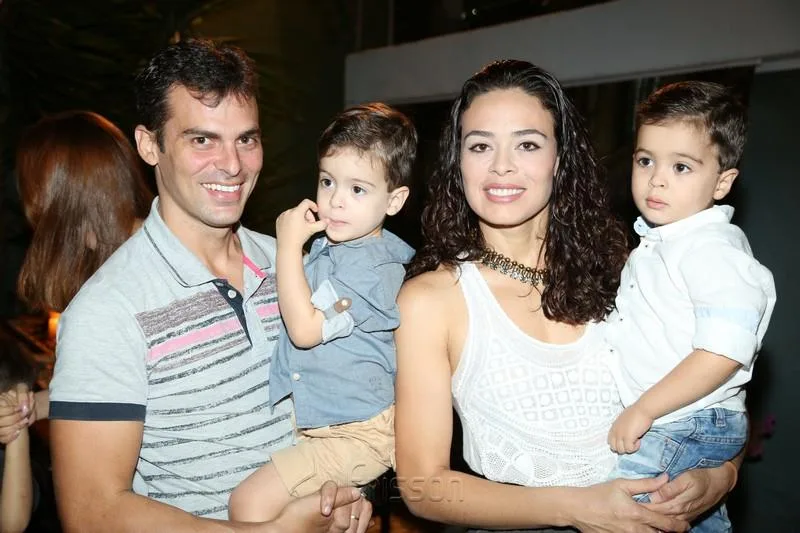 Bebeto, Felipe, Carol e Pedro Guimarães