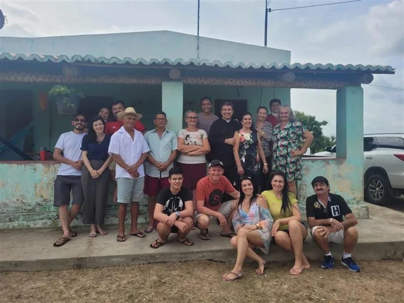 Registros da visita e primeiras Missas de Padre Vanderlúcio Souza, em Morrinhos.