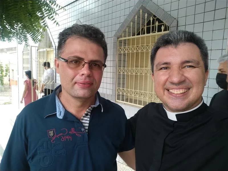 Registros da visita e primeiras Missas de Padre Vanderlúcio Souza, em Morrinhos.