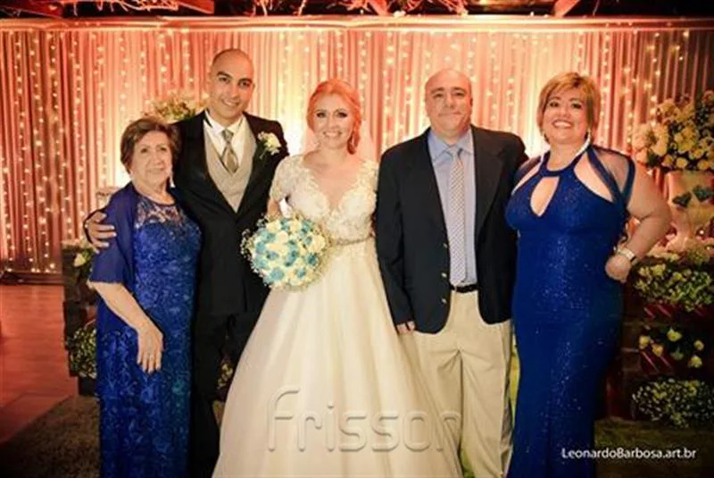 Elizabeth Salgado, Denilson Marins, Maab Salgado, André Durante e Lysianne Salgado