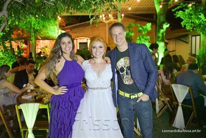 Monique e Mário Carvalho com Maab Salgado