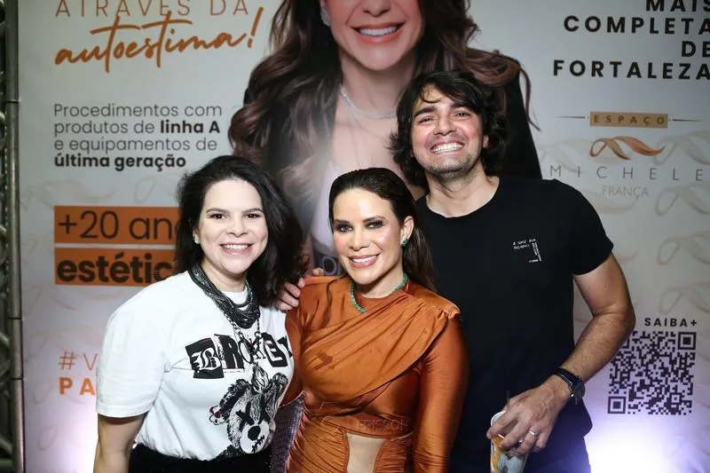 Carol Nunes, Michele França e Adriano Cavalcante