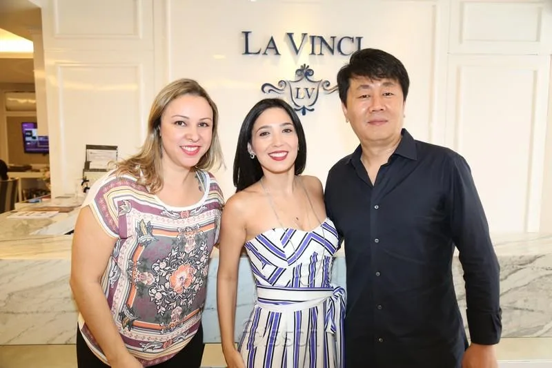 Amanda Azevedo, Renata Cavalcante e Felipe Park