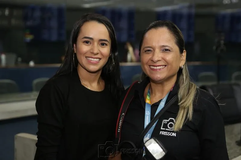 Aline Rodrigues e Jocy Jinkings