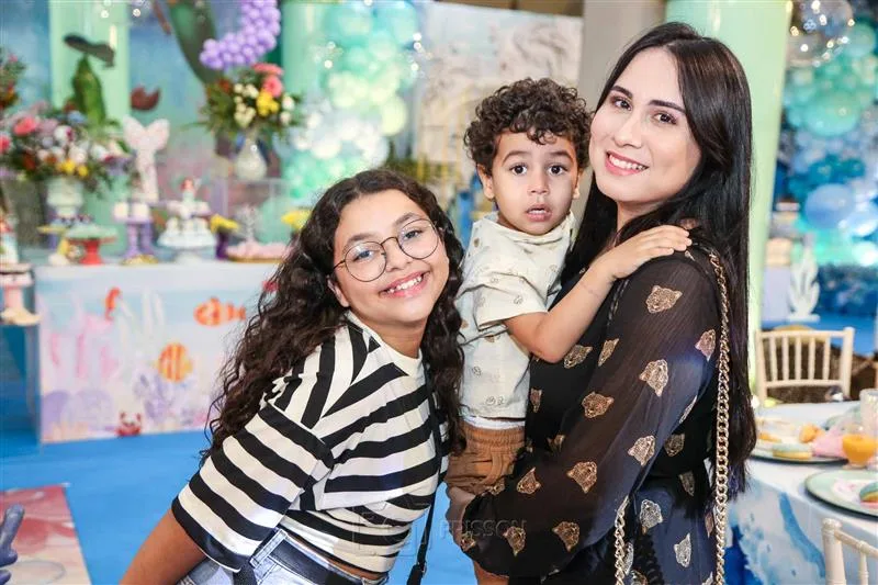 Alice, Lucas e Vanessa Rodrigues