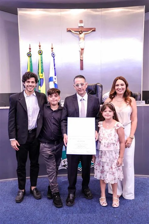 André Luiz, Matheus, André, Maria Julia e Marcella Camurça