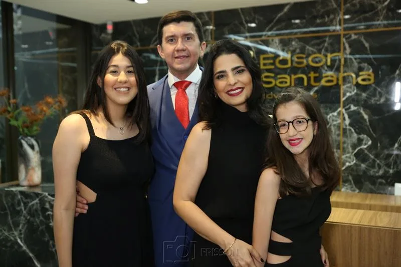 Clara, Edson, Clarissa e Eduarda Santana