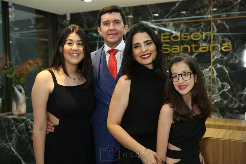 Clara, Edson, Clarissa e Eduarda Santana