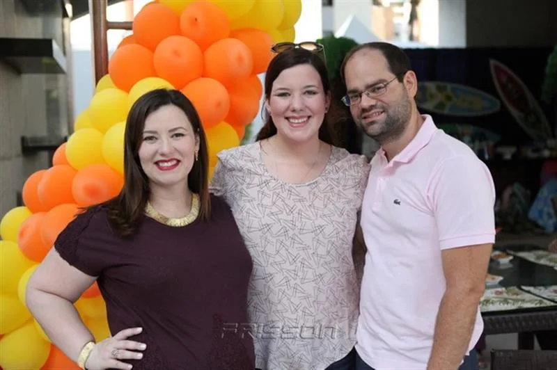 Aline Barroso, Livia e Leonardo Padua