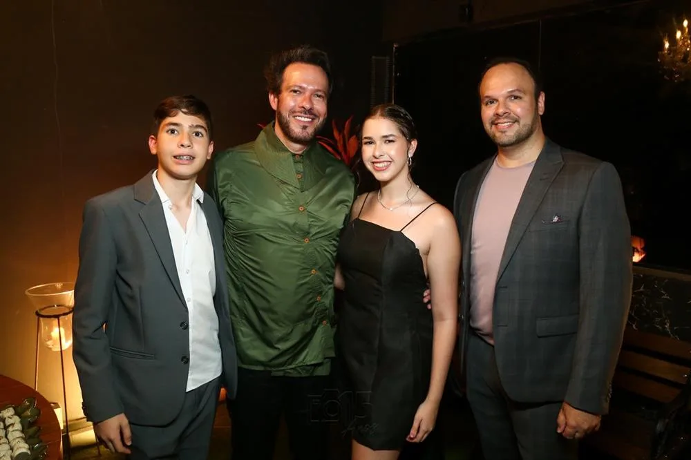 Alessandro, Rafael e Valentina Xerez e Carlos José Pinheiro