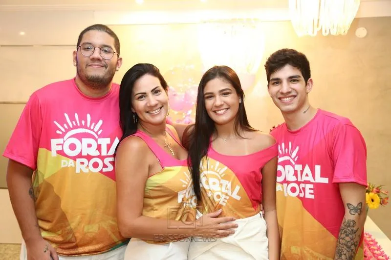 Bruno, Rose e Yasmin Carneiro e Rhamys Tebet