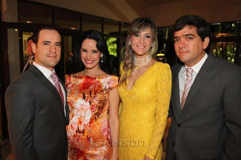André, Lina Pontes, Bianca e Marcelo Franco