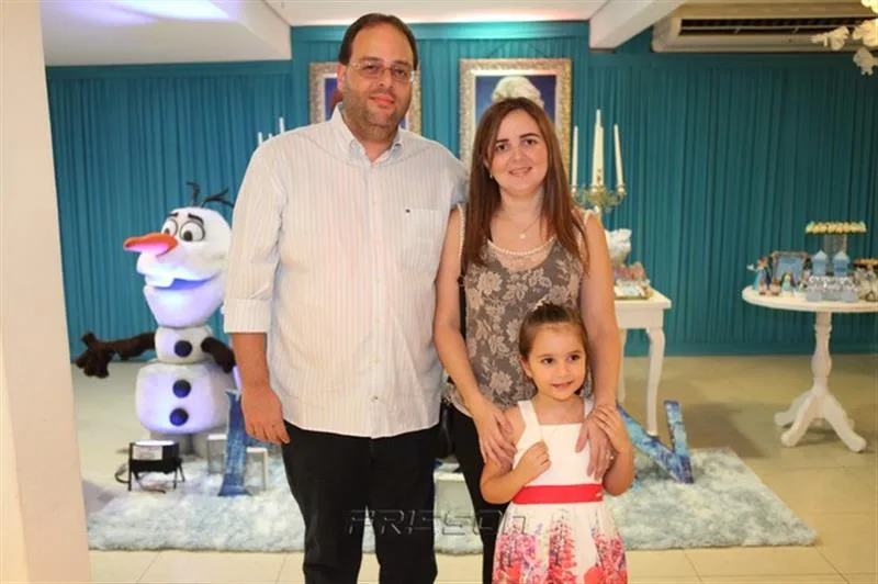 Adalberto, Fabiane e Amanda Geronimo