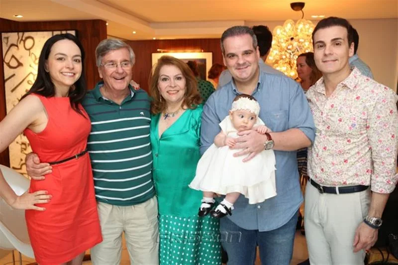 Andrea, Roberto, Maria da Graça, Letícia, Bernardo e Rodrigo Maia