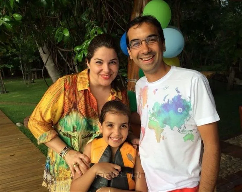 Adriana, Marco Paulo e Maria Eduarda Siqueira