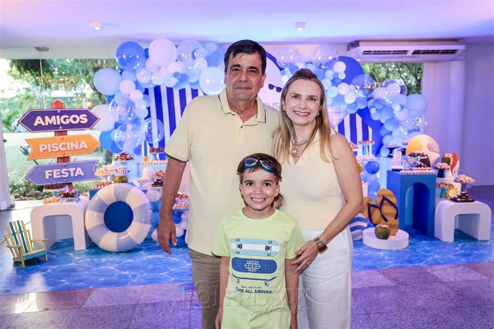 Alexandre, Cristiane e João Lucas Machado