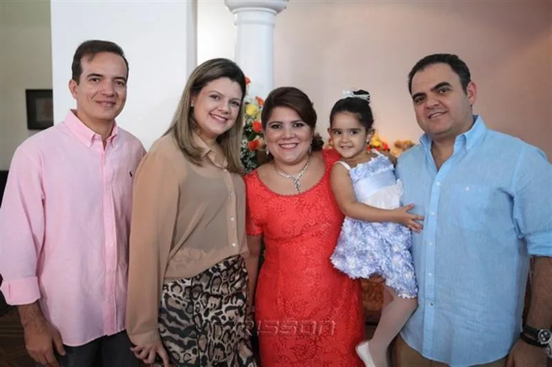 André Lima, Márcia Luna, Gisela, Giovanna e Herbert Vieira