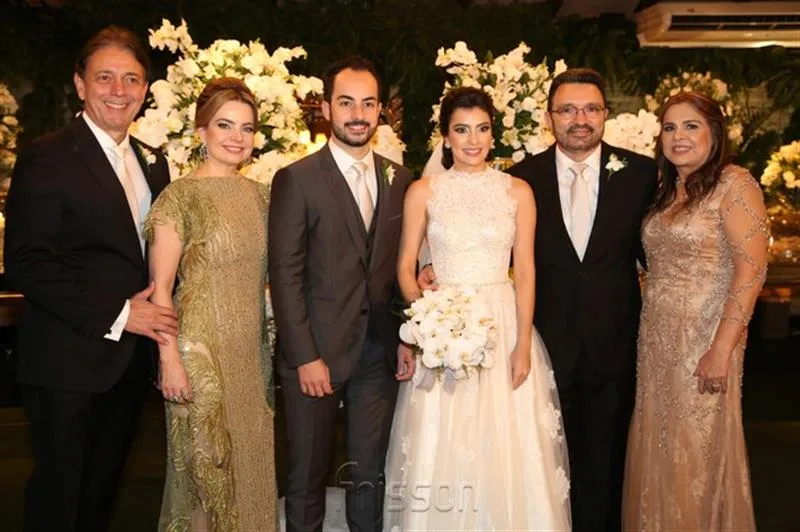 Afrânio, Daniela e Felipe Barreira, Beatriz e João Tajra, Divane Pontes