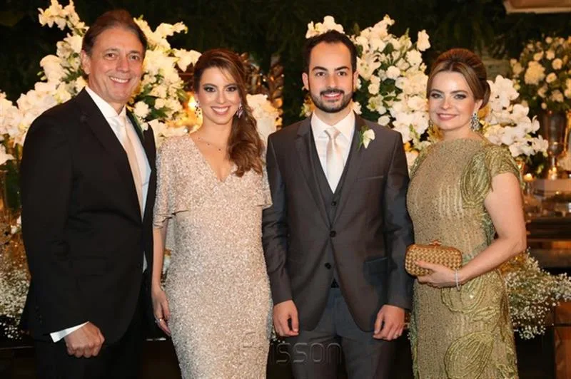 Afrânio, Ticiana, Felipe e Daniela Barreira
