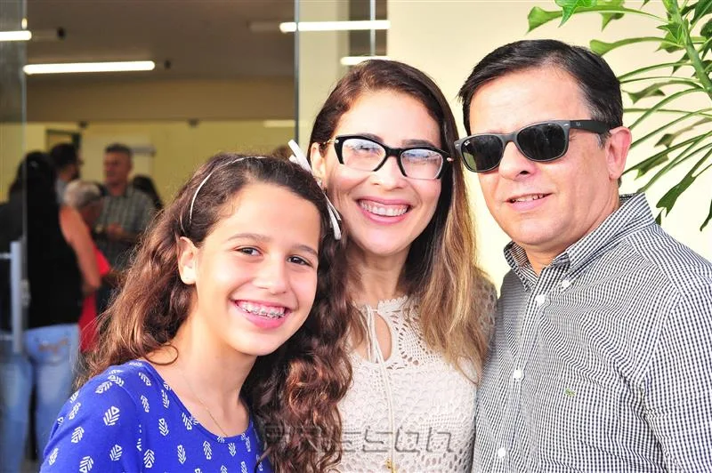 Gabriela, Adriana e Leonardo Gurgel