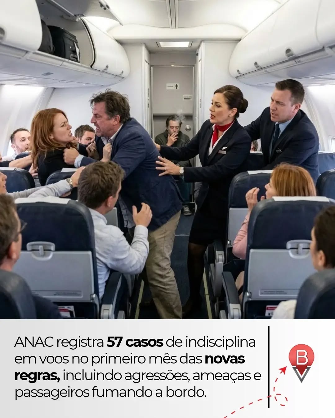 A Agência Nacional de Aviação Civil (Anac) registrou 57 ocorrências envolvendo passageiros indisciplinados no primeiro mês de vigência da Resolução nº 800, em vigor desde 14 de set