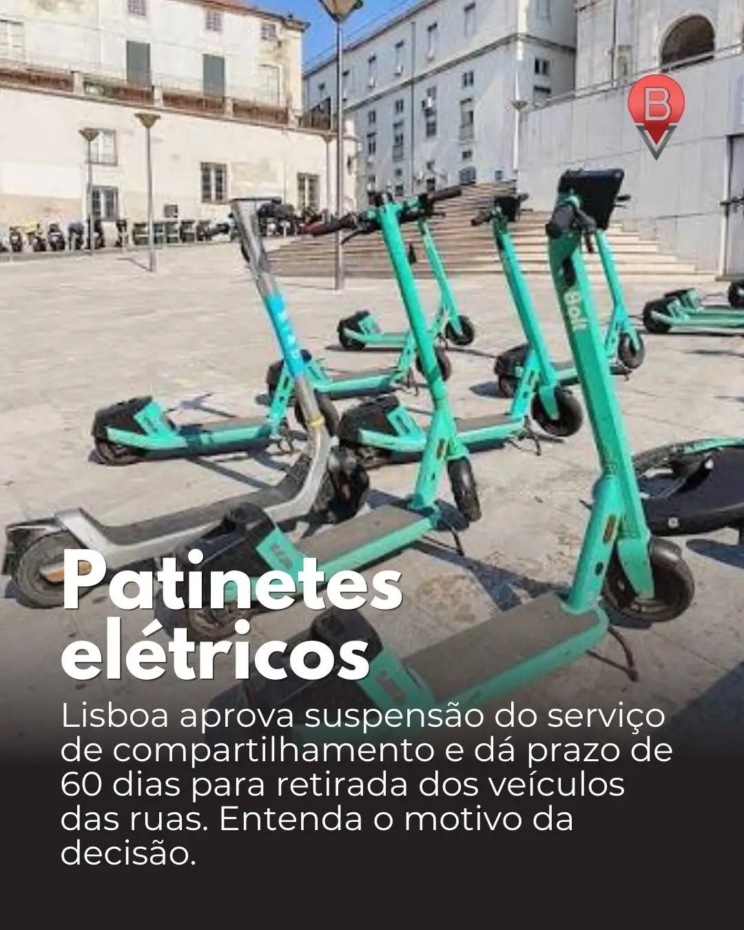 A Câmara Municipal de Lisboa, em Portugal, aprovou nesta quarta-feira (21) a suspensão do serviço de patinetes elétricos compartilhados. As empresas responsáveis terão 60 dias para