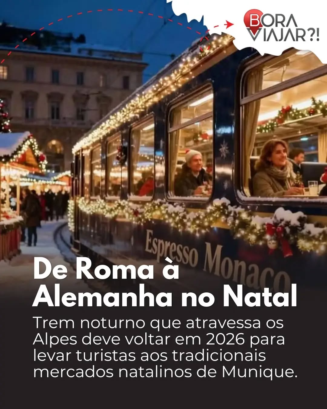 O Espresso Monaco, trem turístico noturno da FS Treni Turistici Italiani, deve retornar em 2026 com uma viagem especial entre Roma, na Itália, e Munique, na Alemanha, durante a tem