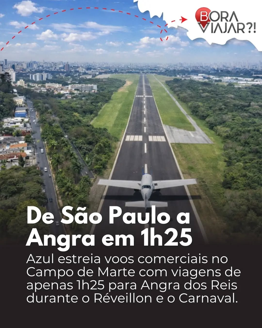 A Azul Conecta anunciou voos sazonais entre o Aeroporto Campo de Marte, na Zona Norte de São Paulo, e Angra dos Reis, no litoral do Rio de Janeiro. A novidade marca a estreia da co
